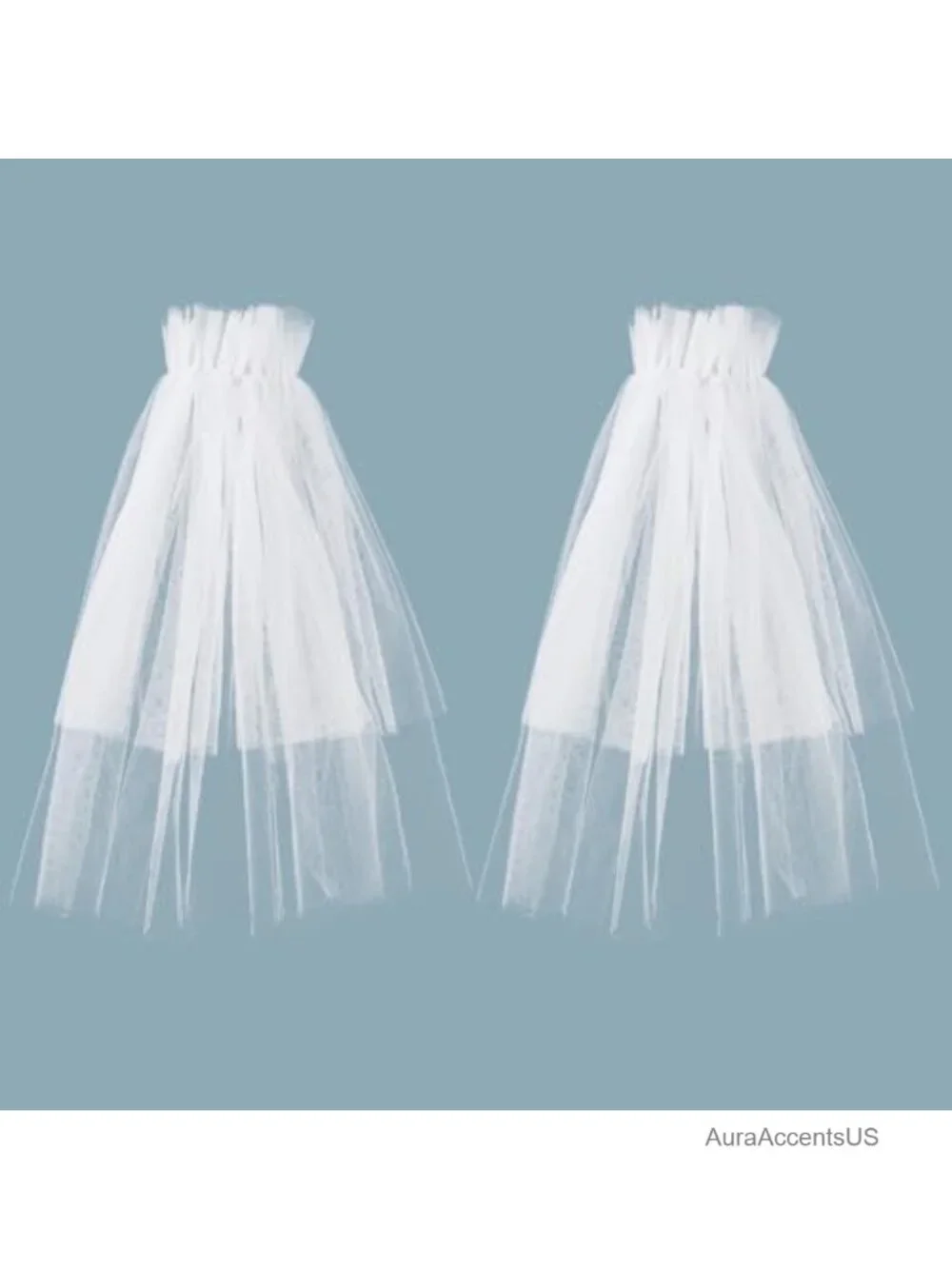 White Lace Arm Sleeves Nylon Sheer Puffy Fingerless Detachable Long Gloves